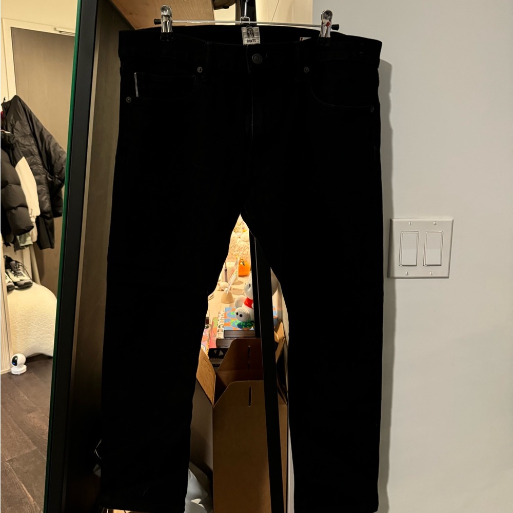 Hiroshi Kato Needle Skinny - Black Raw 10.5oz Selvedge Waist 34